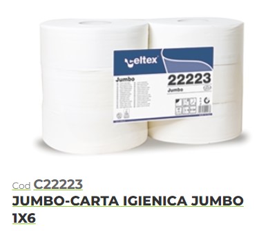 CARTA IGIENICA JUMBO 100% CELLULOSA 320mt
