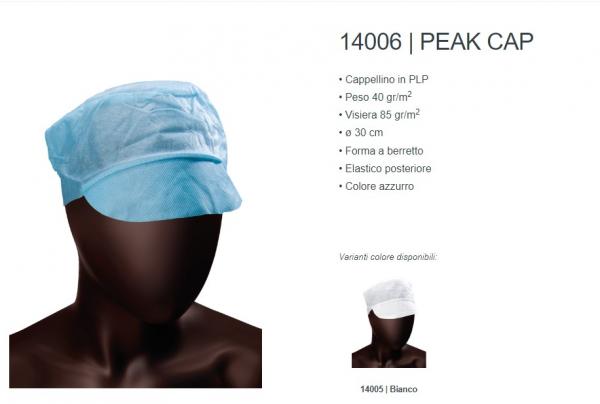 COPRICAPO PLP CON VISIERA AZZURRO