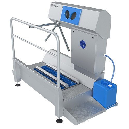 INGRESSO IGIENICO CON DISPOSITIVO PER IL LAVAGGIO DELLE SUOLE DZW-HDT