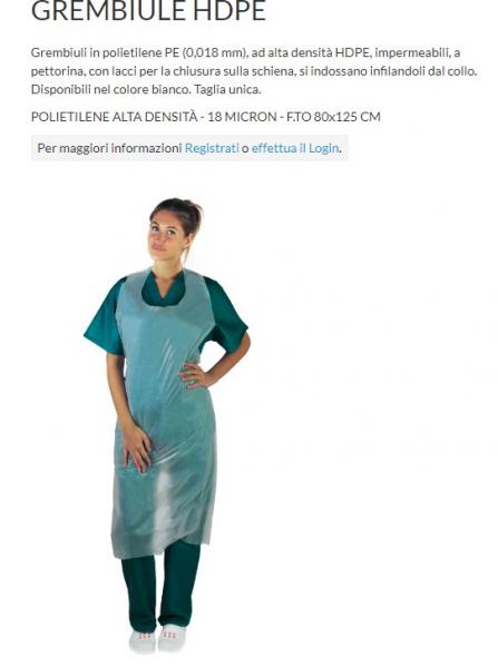 GREMBIULE HDPE 80X125